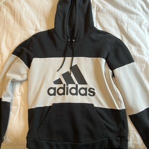Small Black & White Adidas Hoodie